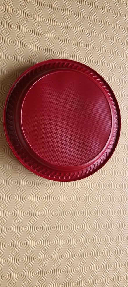 Photo of free Red Plastic Reusable Picnic Plates (TF2) #3