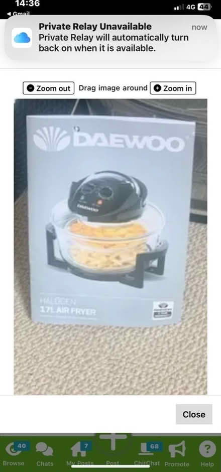 Photo of free Halogen air fryer (Bakewell DE45) #2