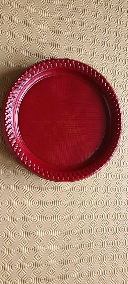 Photo of free Red Plastic Reusable Picnic Plates (TF2) #1
