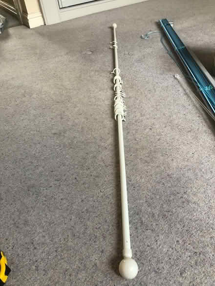 Photo of free White metal curtain rail (Admaston telford) #1