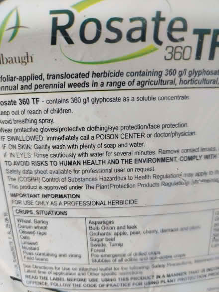Photo of free Rosate TF weedkiller (Eaton NR4) #1