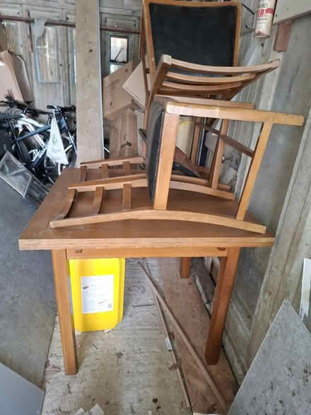 Photo of free Solid wood table & 3 chairs (Hadleigh SS7) #2