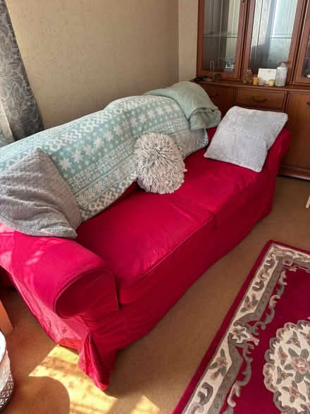 Photo of free Sofa, kitchen table and chairs and a cabinet/sideboard (Horspath OX33) #1