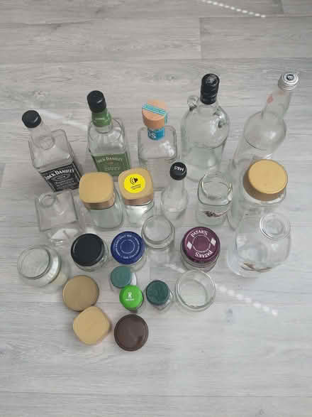 Photo of free Empty Glass Bottles and pots (Tolworth KT6) #1