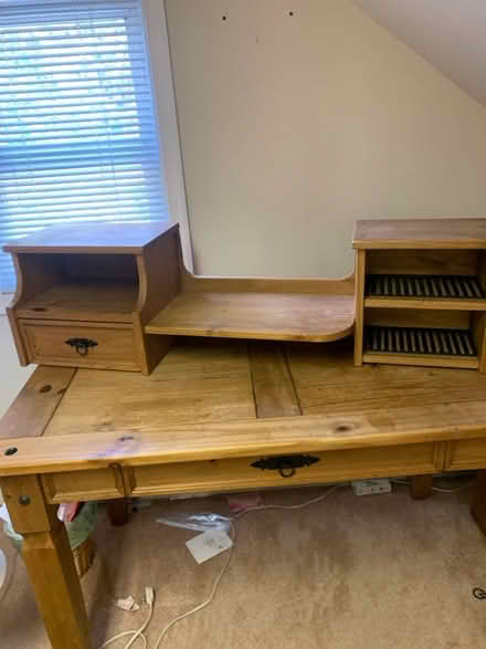 Photo of free Desk, File Cabinet, and Shelf Set (Cottageville, South Brunswick) #2