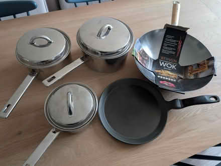 Photo of free Saucepans, Wok & Frying Pan (Medbourne MK5) #1