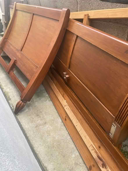 Photo of free Mahogany King Sleigh Bed (Kinsealy) #1