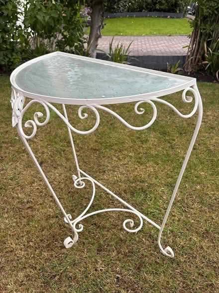 Photo of free Old glass/metal side table (Lymm) #1