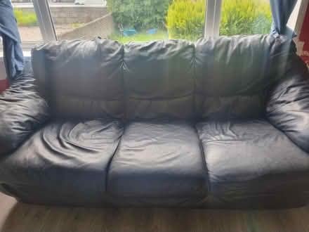 Photo of free 3 seater leather couch (Finglas) #1