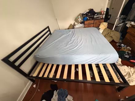 Photo of free Black Metal King Bedframe (Elkins Park Train Station) #1