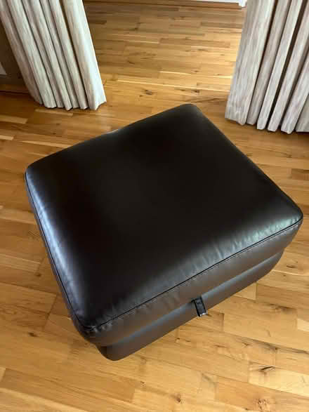 Photo of free Leather storage pouffe (Totham Hill CM9) #2