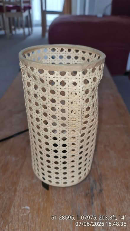 Photo of free Bedside/Table Lamp, Rattan (?) Effect (CT2) #1