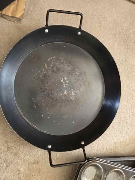 Photo of free Well used kitchen tins/paella dish (Little Heath RG31) #1