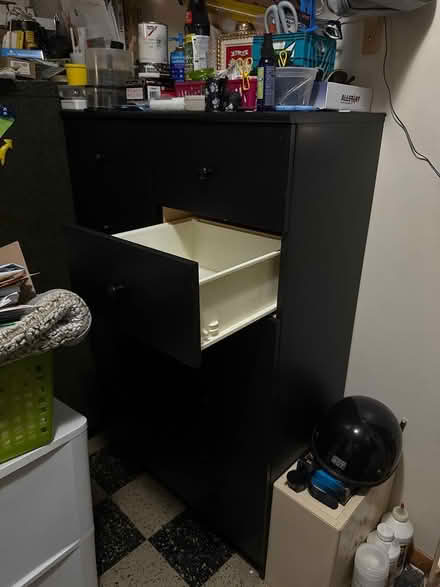 Photo of free 90s Matte Black Dresser (Rego Park) #1