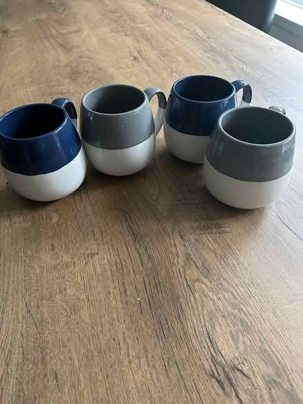 Photo of free 4 Grey & Blue Mugs (Westbourne, Bournemouth) #1