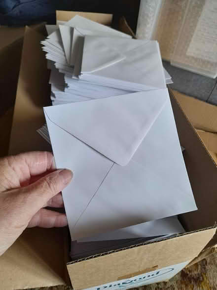 Photo of free Box of envelopes, white, square (BT30) #1