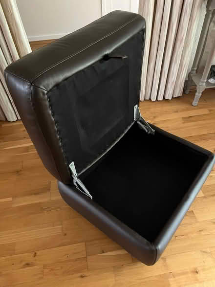 Photo of free Leather storage pouffe (Totham Hill CM9) #1