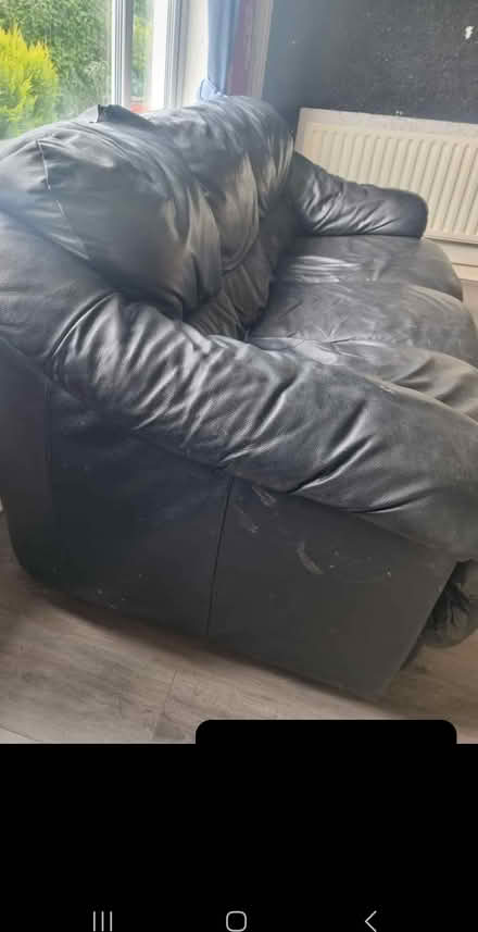 Photo of free 3 seater leather couch (Finglas) #2