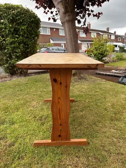 Photo of free Pine wooden table (Lymm) #4