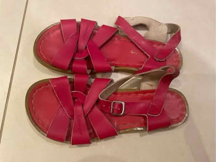 Photo of free Saltwater Sandles Red UK size 4 (Send GU23) #1