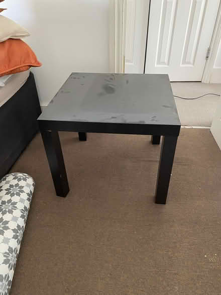 Photo of free small black IKEA side teble (Finsbury Park N4) #1
