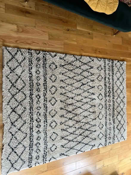 Photo of free Off white rug with black pattern (Portobello EH15) #1