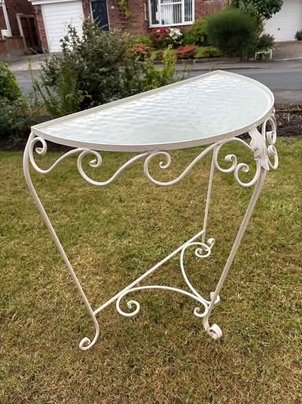 Photo of free Old glass/metal side table (Lymm) #2
