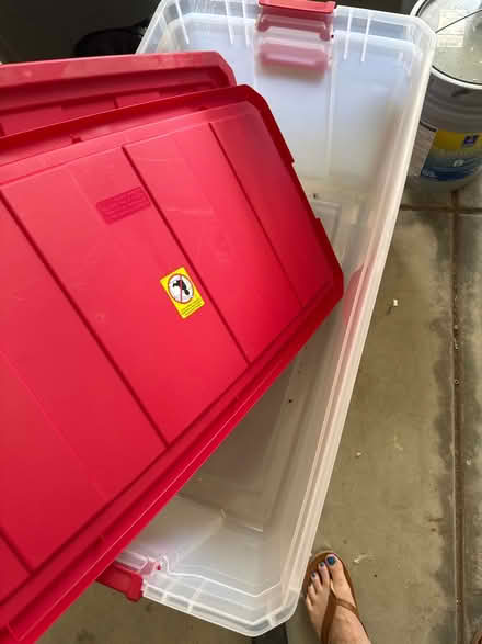 Photo of free 2 large storage totes (Lafayette) #2