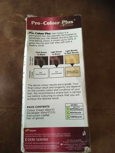 Photo of free Hair Dye Extra Light Natural Blonde (Bradford Leigh BA15) #2