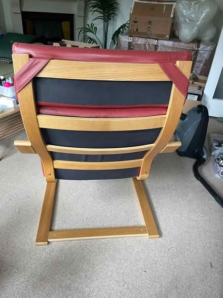 Photo of free Leather armchair. Red. Ikea. (Crouch End N8) #3