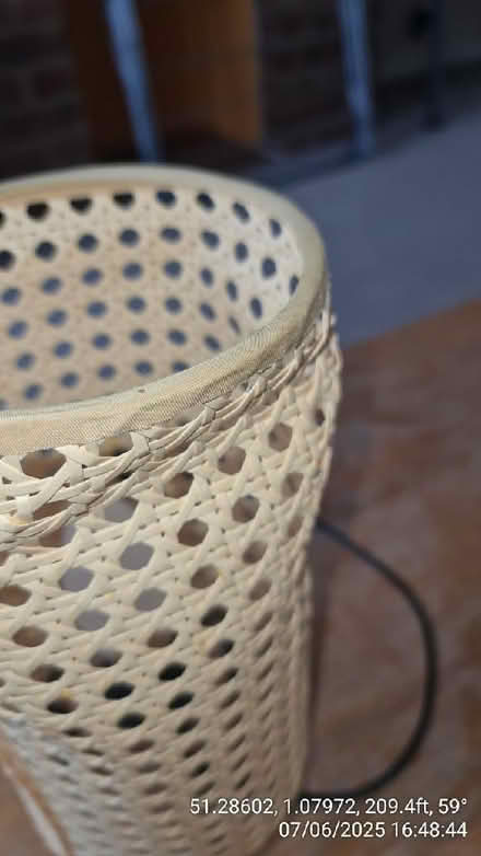 Photo of free Bedside/Table Lamp, Rattan (?) Effect (CT2) #2