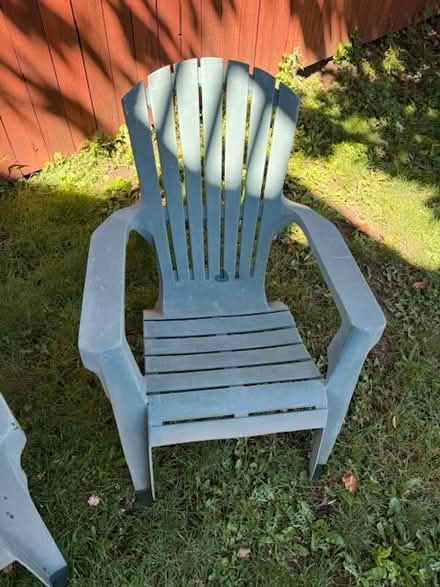 Photo of free 2 green plastic adirondack chairs (inner N/NE Portland) #3