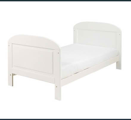 Photo of free White adjustable cot bed (Horspath OX33) #2
