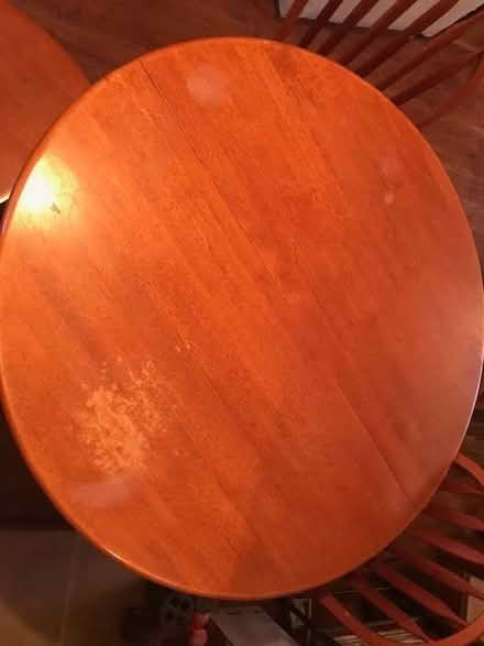 Photo of free Solid wood extendable table and set of 4 chairs. (Malvern Link WR14) #4