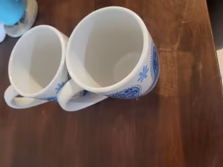 Photo of free two blue paisley coffee mugs (Near Downtown Ypsilanti) #2