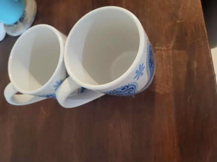 Photo of free two blue paisley coffee mugs (Near Downtown Ypsilanti) #2