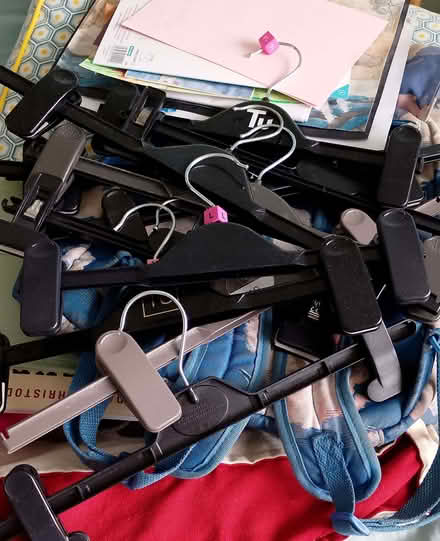 Photo of free 12 clothes hangers (clip style) (Weston) #1