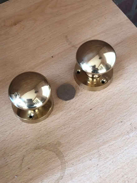 Photo of free Pair brass door knobs (new in box) (Wood Farm OX3) #1