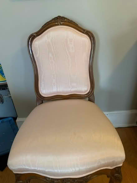 Photo of free Victorian Pink Silk Chair (Cottageville, South Brunswick) #1