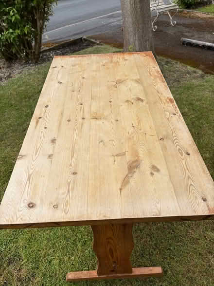 Photo of free Pine wooden table (Lymm) #3