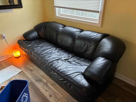 Photo of free Leather couch (Northwest Bloomington, Indiana) #1