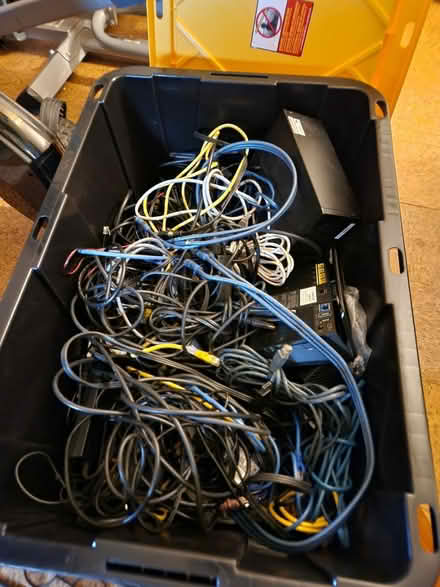 Photo of free Bin of cables (Temple Hills,MD) #1