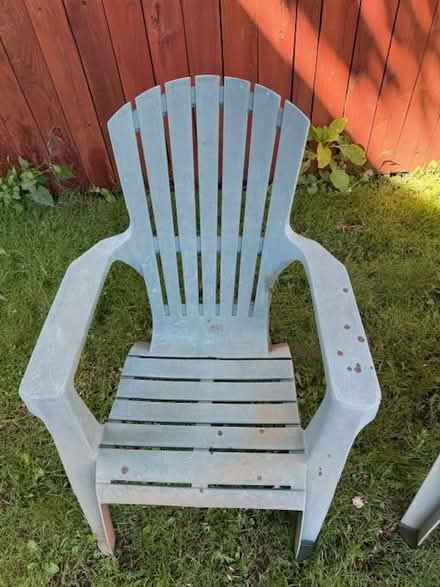 Photo of free 2 green plastic adirondack chairs (inner N/NE Portland) #2