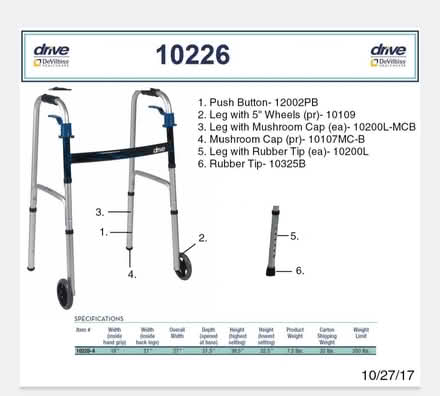 Photo of free 2 wheel walker (Manor park) #3