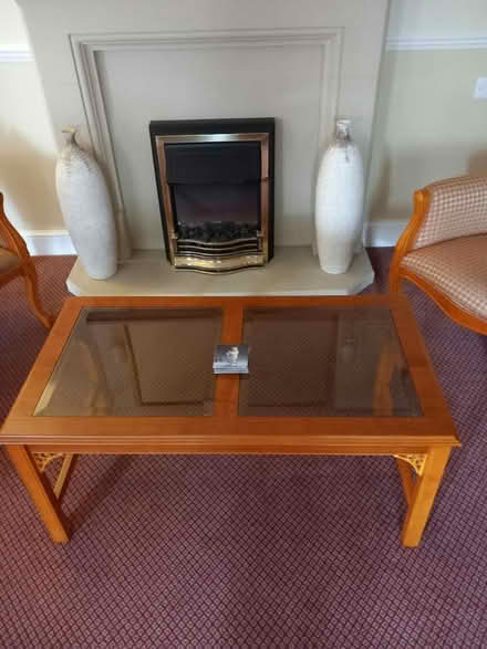 Photo of free Glass & wood table (Roffey, Horsham) #1
