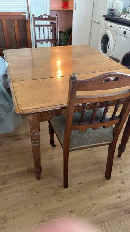 Photo of free Vintage Oak table and 3/4 chairs (Felpham PO22) #2