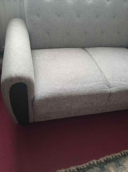 Photo of free Small 2 seater grey sofa (Durham) #2