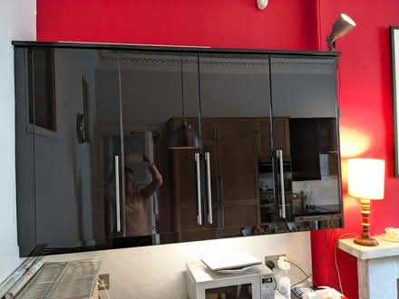 Photo of free Black gloss kitchen wall cabinets (Bellevue EH7) #2