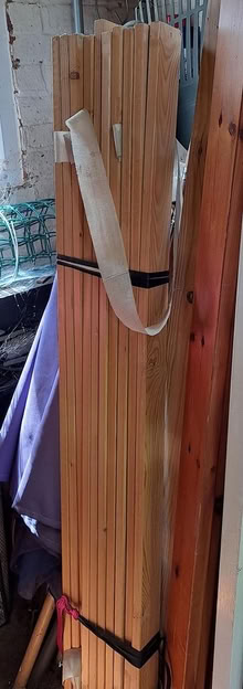 Photo of free Well used pine bed frame (Orchard Road) #3