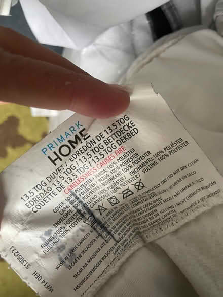 Photo of free King size duvet 13.5 tog (Woodhouse S13) #1